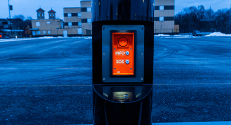 Security call box on campus